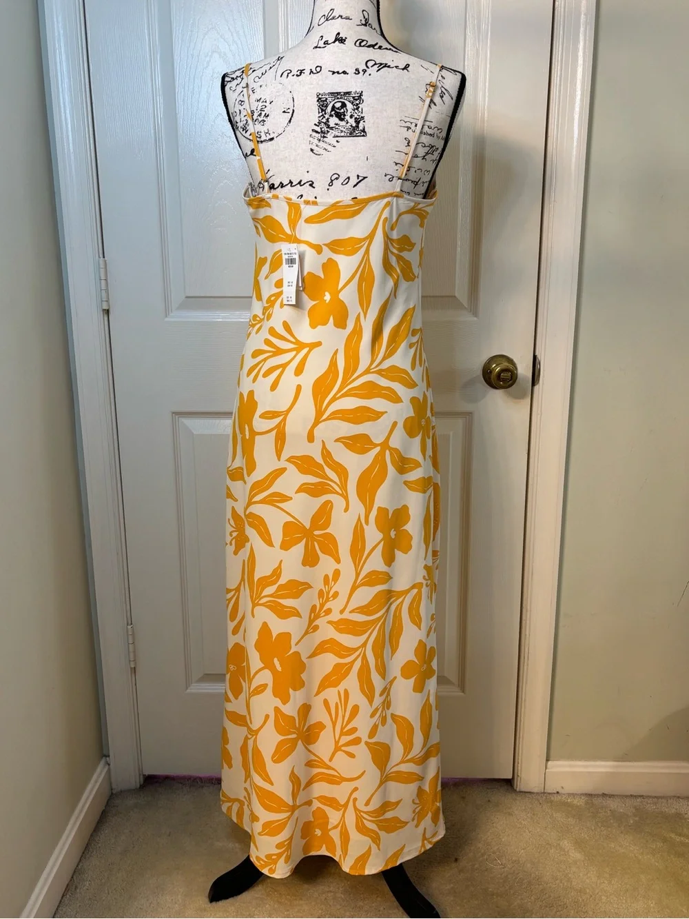 Abercrombie & Fitch White & Yellow Floral Midi Dress - Women’s, Size M NWT